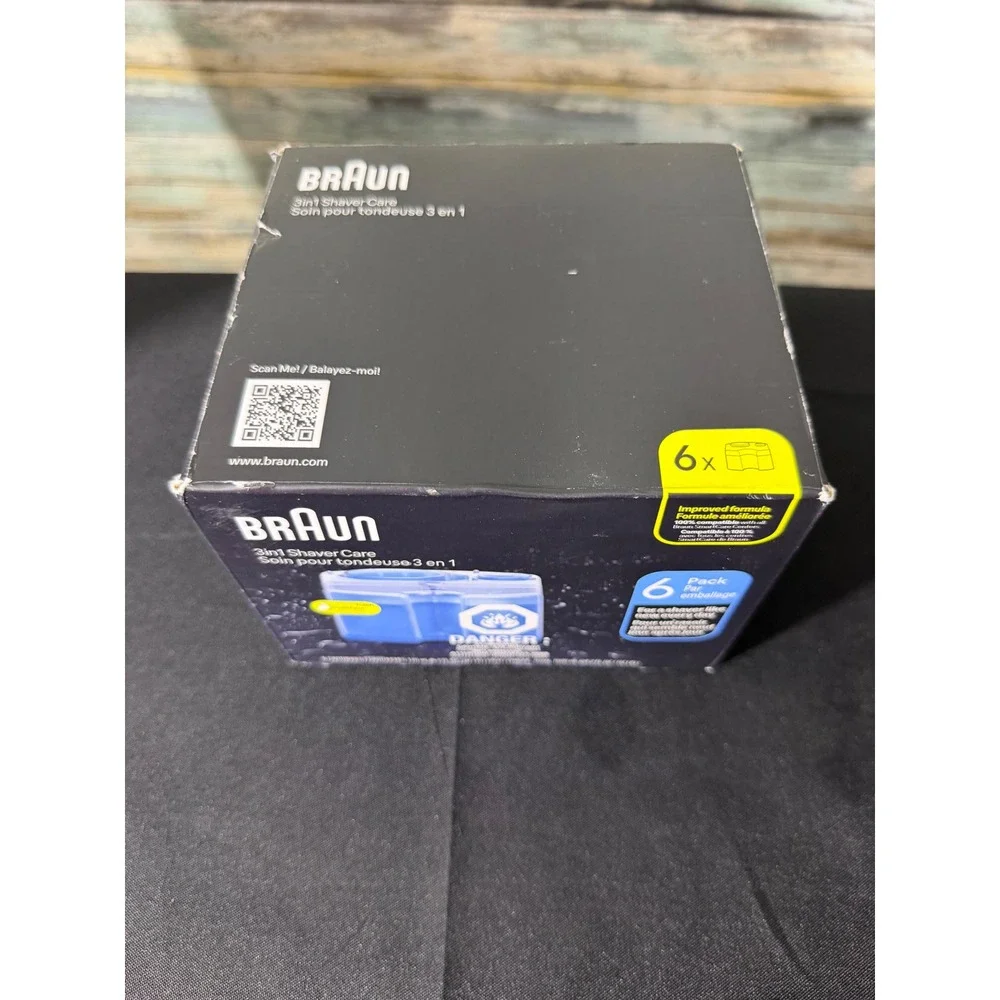 Braun 3in1 Shaver Care 6 Pack Blue New Lemon Fresh SmartCare Center Refills 5331